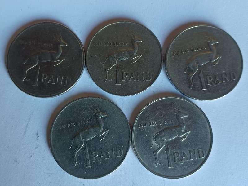 Old RSA one Rand Coins (5)