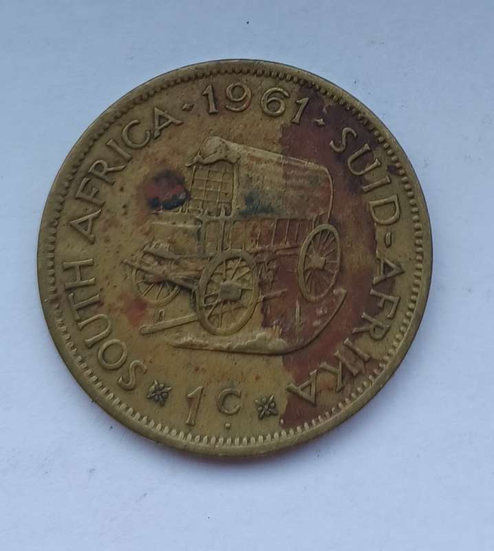 1961 RSA 1 Cent Coin (a)