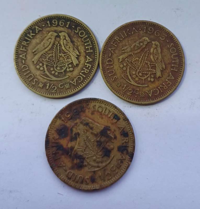 RSA 1/2 Cent Coin (1961, 1963, 1964)