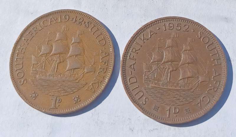 1942, 1952, South Africa Penny