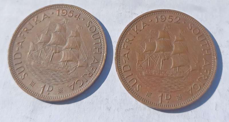 1952, 1954, South Africa Penny