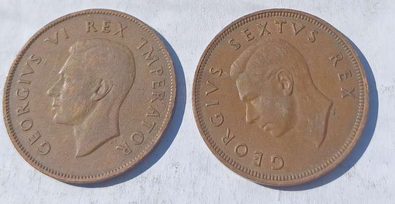 2 South Africa Penny's 1943, 1952