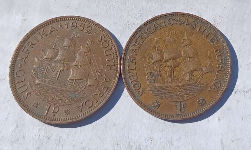 South Africa Penny 1944 & 1952