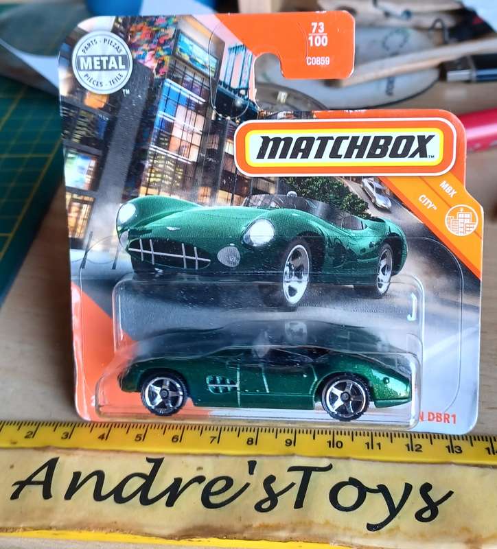 2020 Matchbox ~ 73/100 1965 Aston Martin DBR1 ~ Mint on Short card
