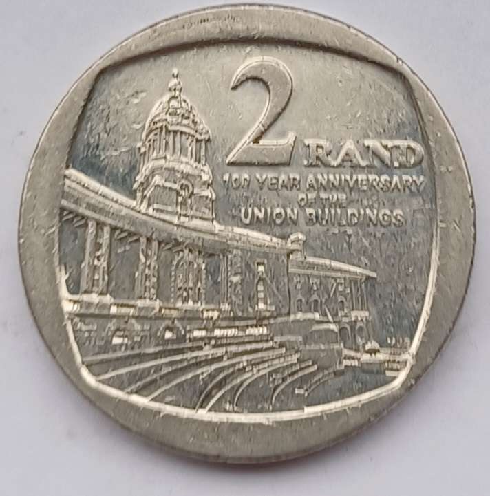 RSA ~ 2014 ~ 2 Rand (100 years anniversary of Union Building)