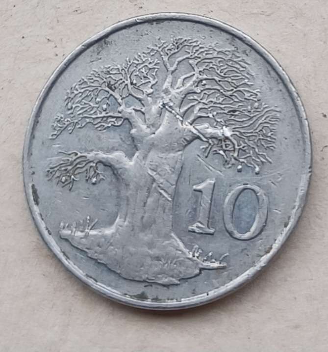 1980 Zimbabwe 10 Cent coin