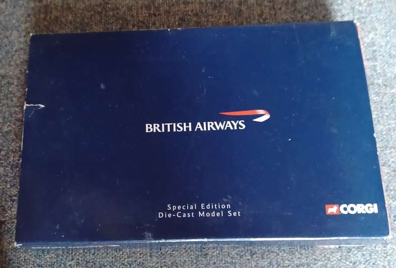 Corgi Special edition ~  Dc3-BEA, Boeing Clipper-BA, Concorde-BA & Boeing 747-BA