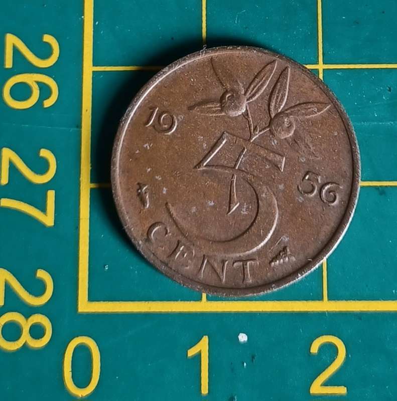 1956 Nederland ~  5 Cent