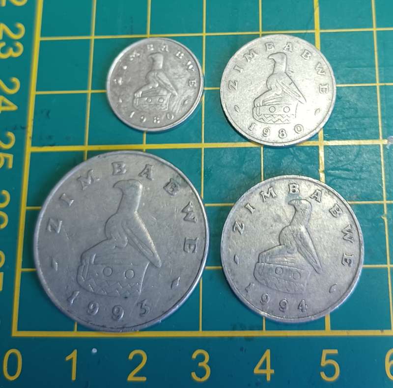 Zimbabwe Coins ~ Lot of 4