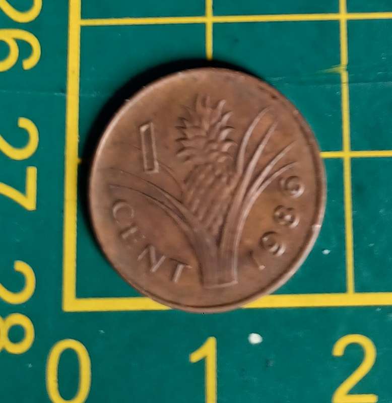 1986 1 Cent ~ Swaziland