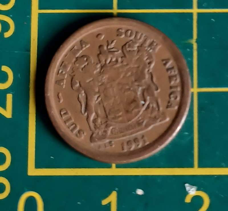 RSA 2 Cent Coin 1991