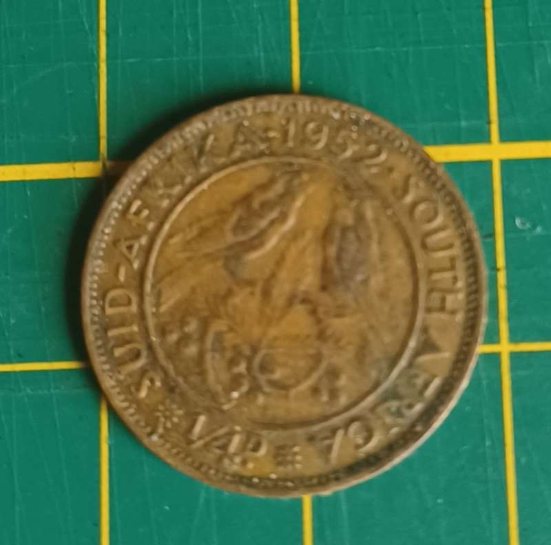 1952 ~ 1/4D ~ 1/4 Penny ~ Farthing ~ South Africa