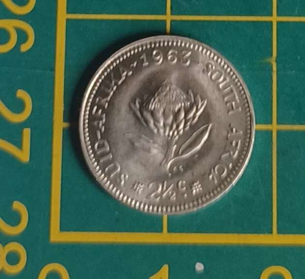South African ~ 2 1/2 C ~ Two and a Half Cent -1963