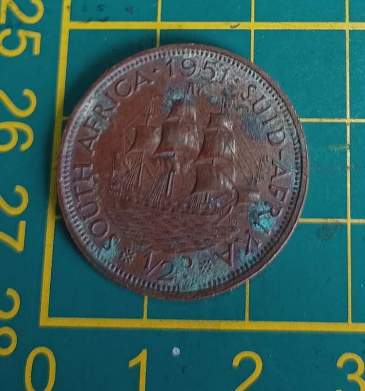 SA Union: 1951 Half penny 1/2d