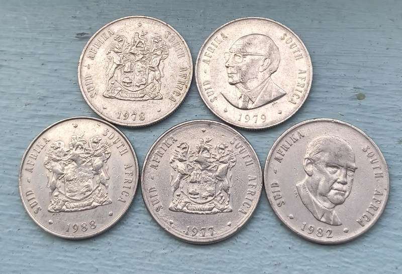 Old RSA one Rand Coins (5)