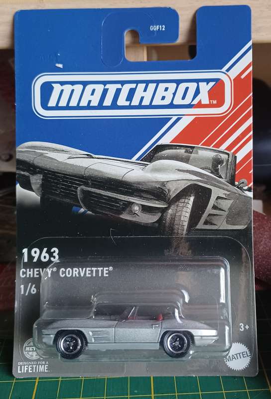 2023 Matchbox ~ Long Card` ~1963 Chevy Corvette #1/6