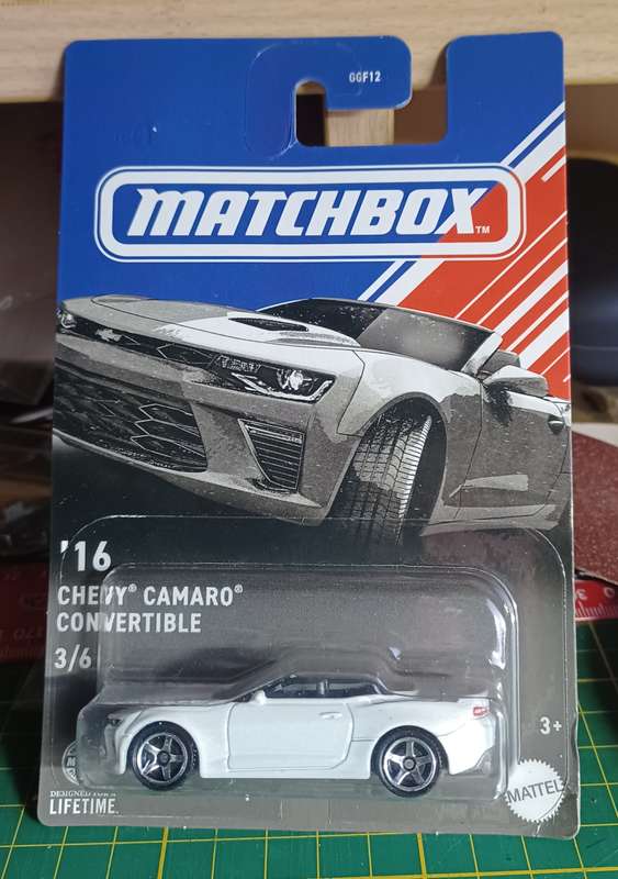 2023 Matchbox ~ Long Card` ~ '16 Chevy Camaro Convertible #3/6