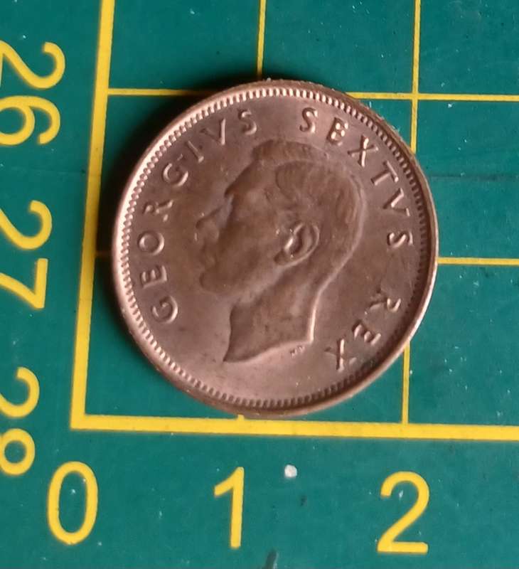 1952 ~ 1/4D ~ 1/4 Penny ~ Farthing ~ South Africa