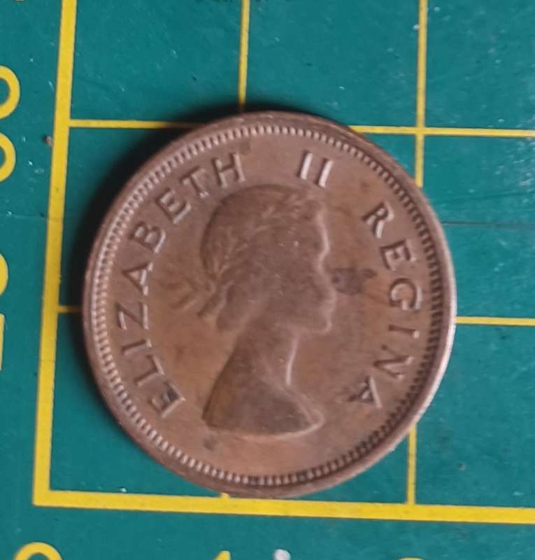 1956 ~ 1/4D ~ 1/4 Penny ~ Farthing ~ South Africa