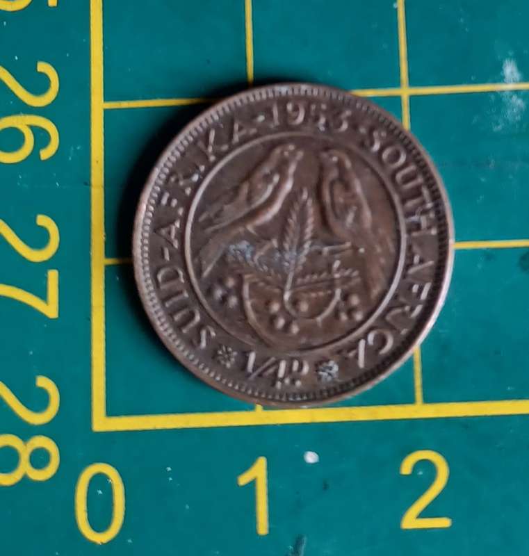 1953 ~ 1/4D ~ 1/4 Penny ~ Farthing ~ South Africa