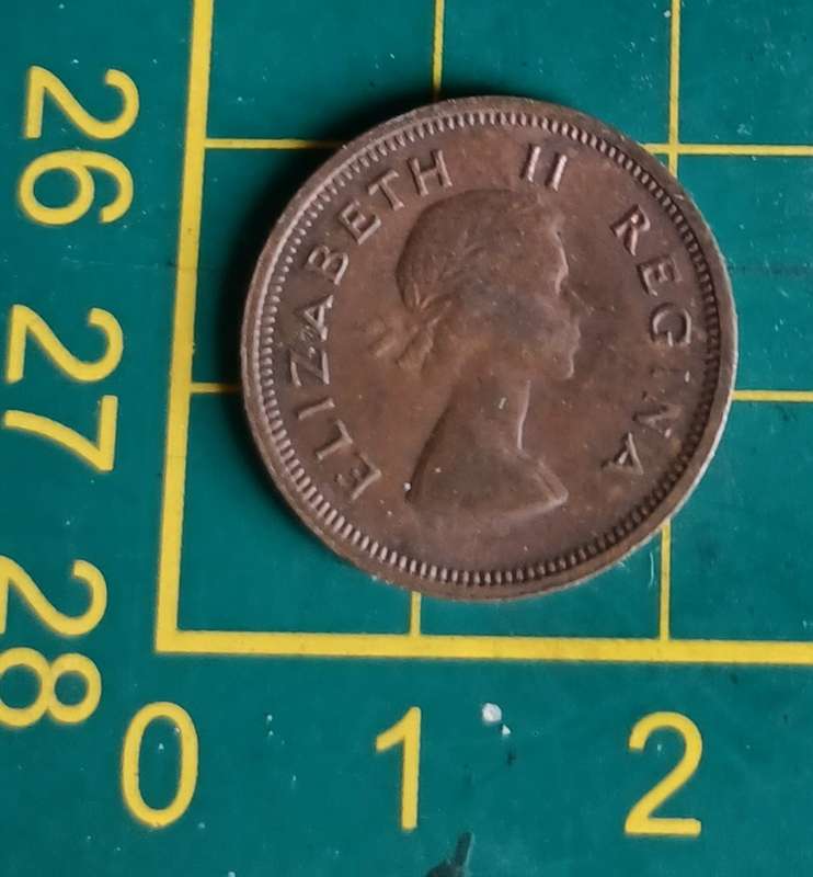 1954 ~ 1/4D ~ 1/4 Penny ~ Farthing ~ South Africa