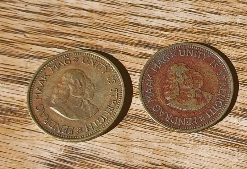 1961, & 1963 ~ 1/2 Cent ~ South Africa