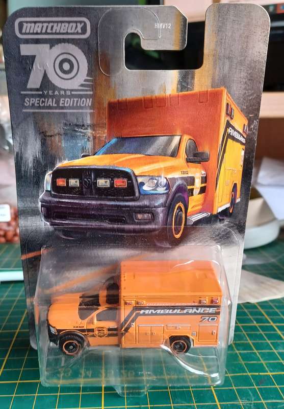 2022 Matchbox 70th Special Edition ~  #5/5 2019 Ram Ambulance
