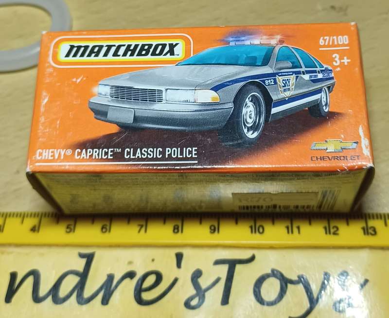 2021 Matchbox Power Grab ~ 67/100  ~ Chevy Caprice Classic Police ~ Mint in Sealed Box