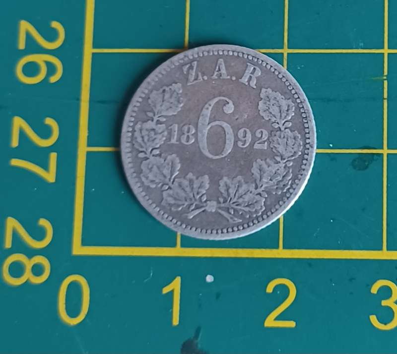 ZAR Kruger 1892 6P Sixpence