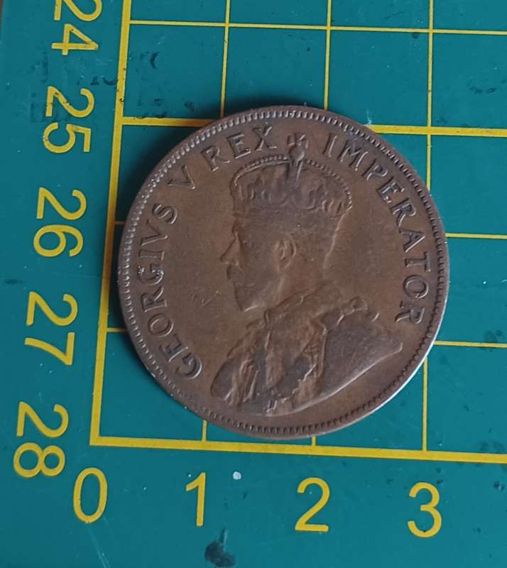 1D ~ Penny ~ coin ~ South Africa ~ 1936