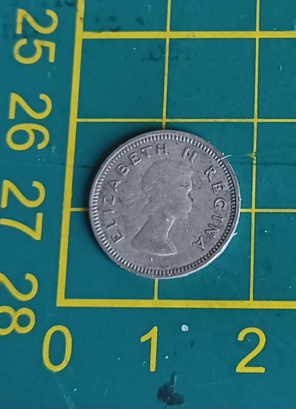 1957 ~ 3D ~ Threepence Coin ~ coin ~ South Africa