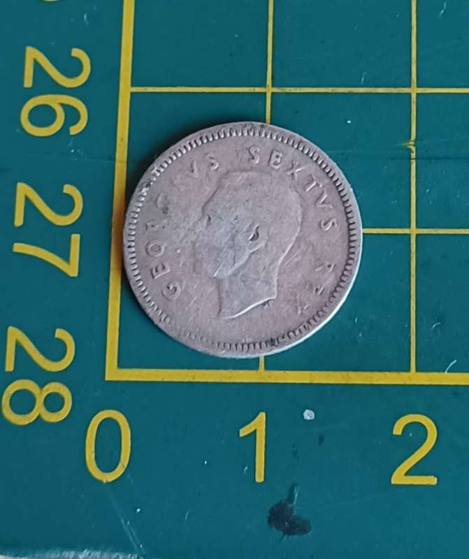 1948 ~ 3D ~ Threepence Coin ~ coin ~ South Africa