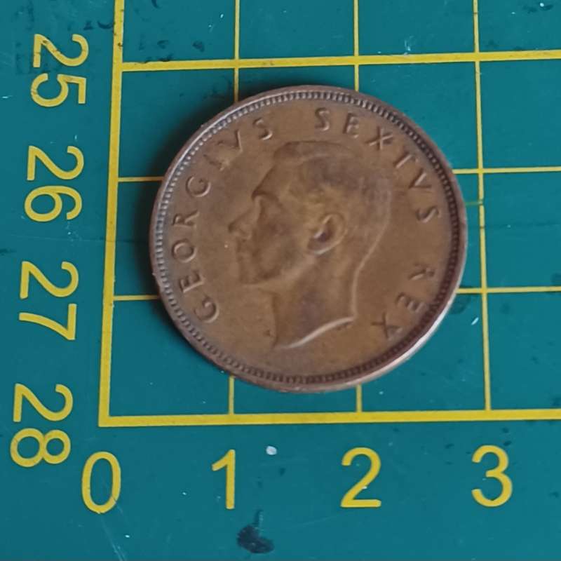 1949 SA Union Half Penny 1/2d coin ~ South Africa