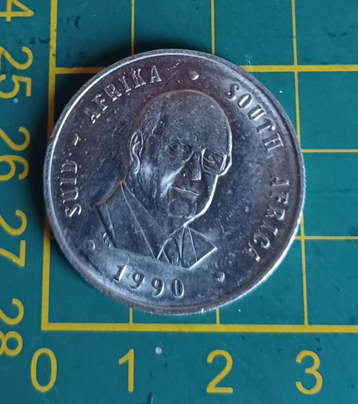1990 ~ 1R coin ~ South Africa