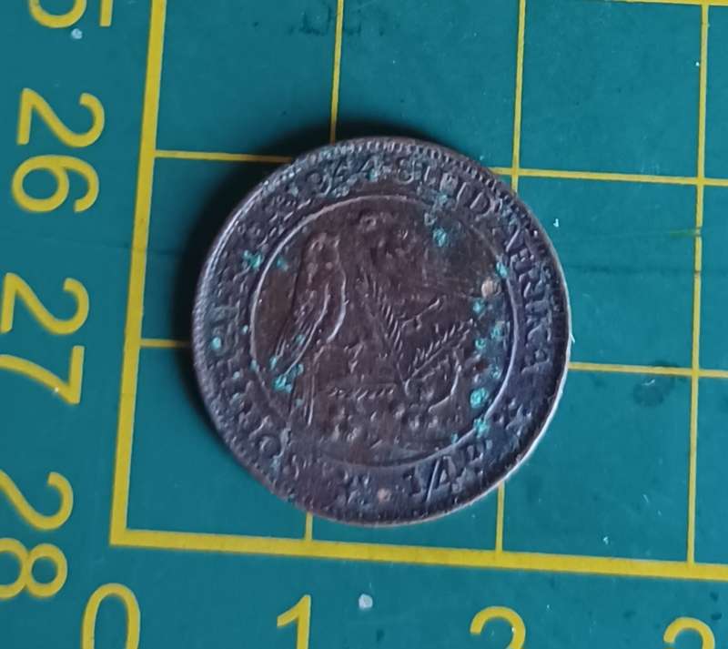 1944 ~ 1/4D ~ 1/4 Penny ~ Farthing ~ South Africa