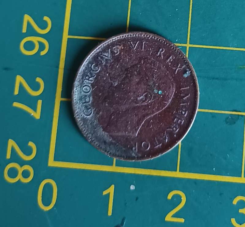 1944 ~ 1/4D ~ 1/4 Penny ~ Farthing ~ South Africa
