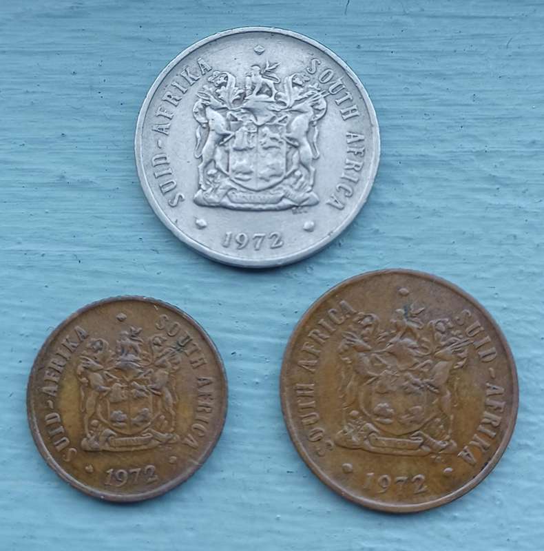 1977 ~ South Africa 20, 2c & 1c