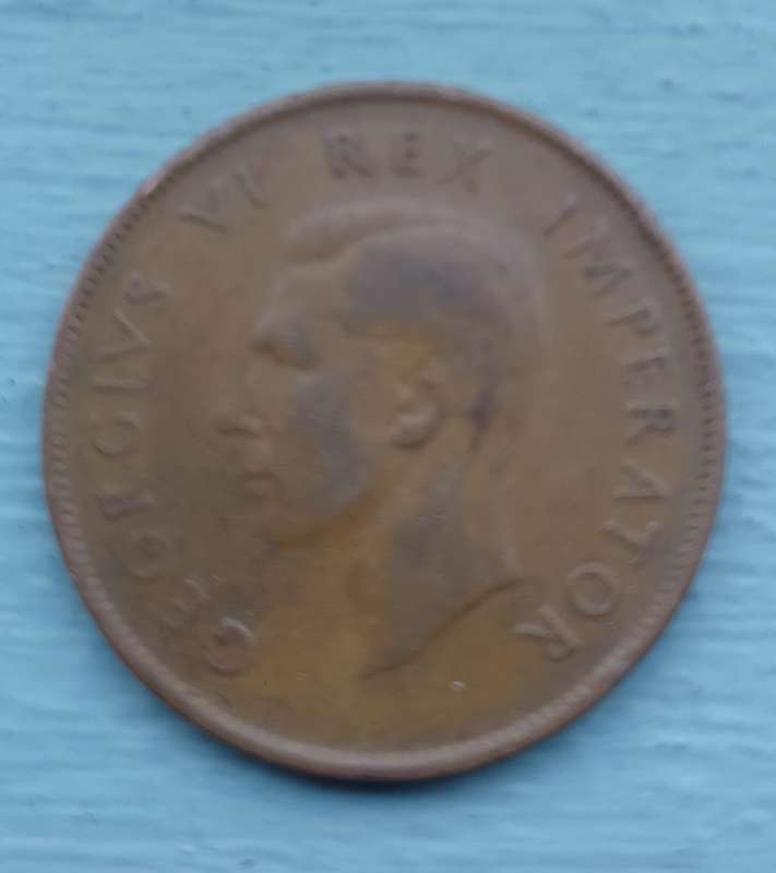 1943 ~ SA Union: penny 1d