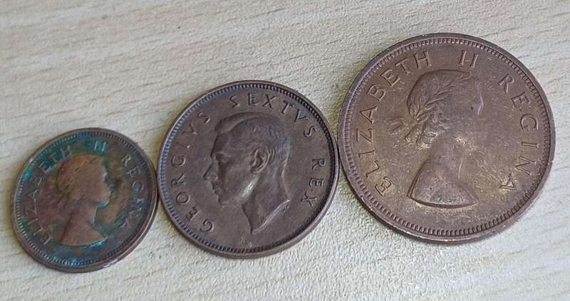 one, half & Quarter  Penny - South Africa