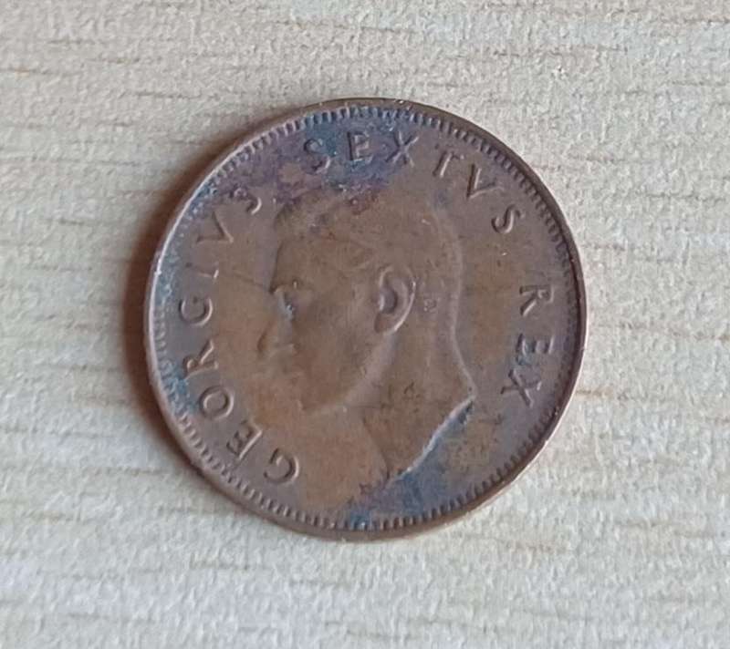 1952 ~ 1/4D ~ 1/4 Penny ~ Farthing ~ South Africa