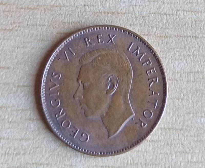 1944 ~ 1/4D ~ 1/4 Penny ~ Farthing ~ South Africa