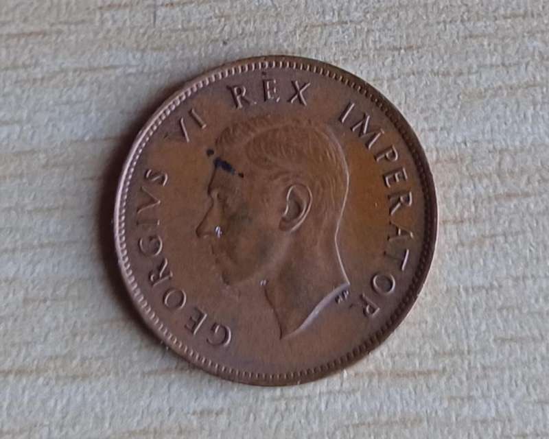1943 ~ 1/4D ~ 1/4 Penny ~ Farthing ~ South Africa