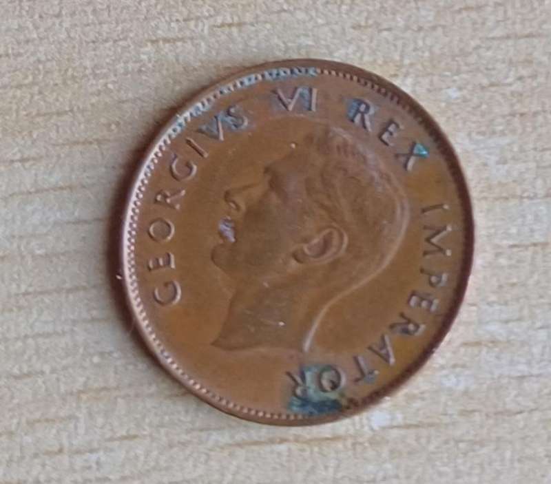 1942 ~ 1/4D ~ 1/4 Penny ~ Farthing ~ South Africa