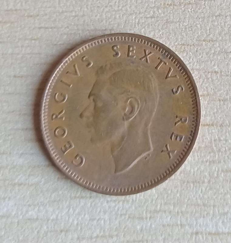 1949 ~ 1/4D ~ 1/4 Penny ~ Farthing ~ South Africa