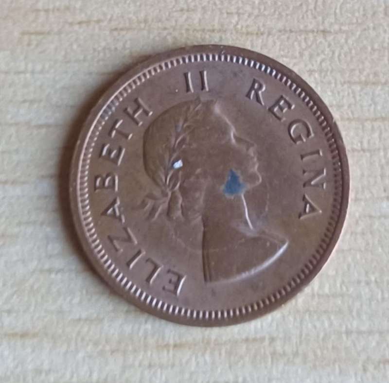 1954 ~ 1/4D ~ 1/4 Penny ~ Farthing ~ South Africa