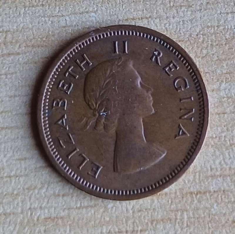 1956 ~ 1/4D ~ 1/4 Penny ~ Farthing ~ South Africa