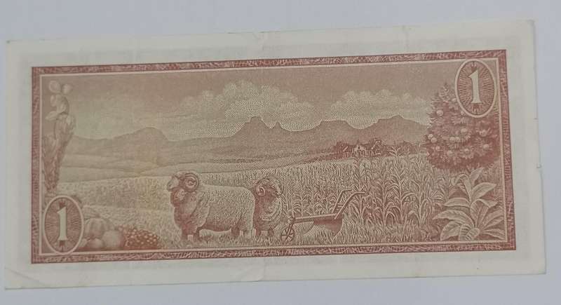 Republic Of South Africa - one Rand, English / Afrikaans, Van Riebeeck water mark (B396)103309