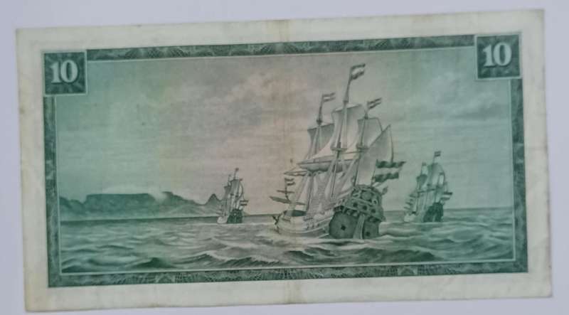 Republic Of South Africa - Ten Rand Afrikaans / English, springbok water mark (C94)024164