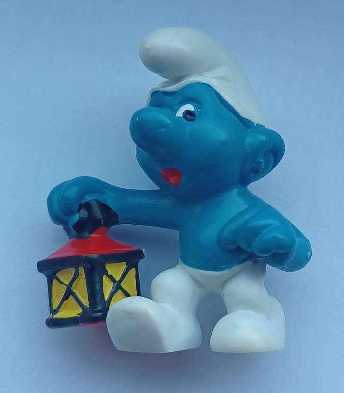 Night lookout Smurf (Watchman) ~ Peyo Schleich ~ Vintage 80's