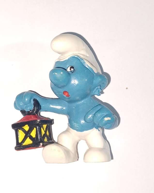 Night lookout Smurf (Watchman) ~ Peyo Schleich ~ Vintage 80's